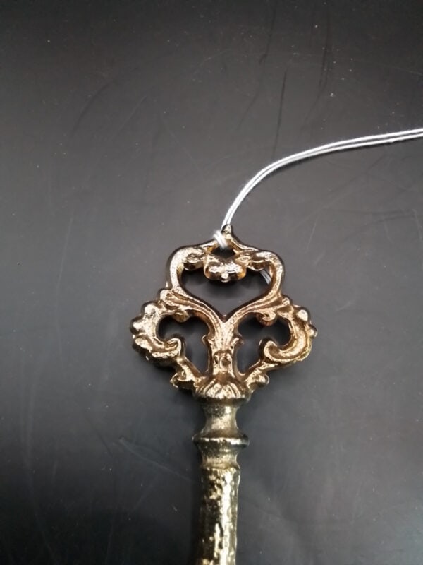 Ornate Metal Gold Key - Image 2