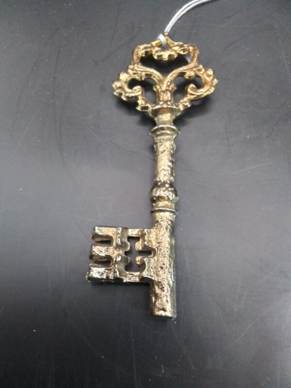 Ornate Metal Gold Key - Image 3