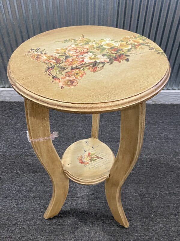 Floral Plant Stand / Side Table