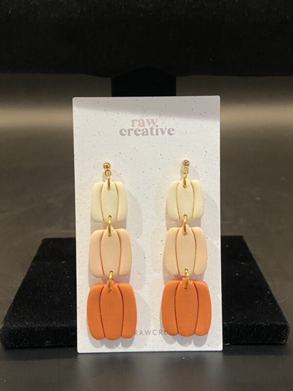 Pumpkin Polymer Clay Earrings