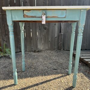 Faded Blue Chippy Side Table