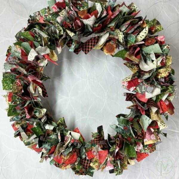 Large Xmas Rag Wreath