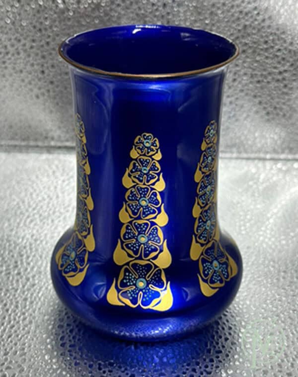 Enamel Blue Vase - Image 4