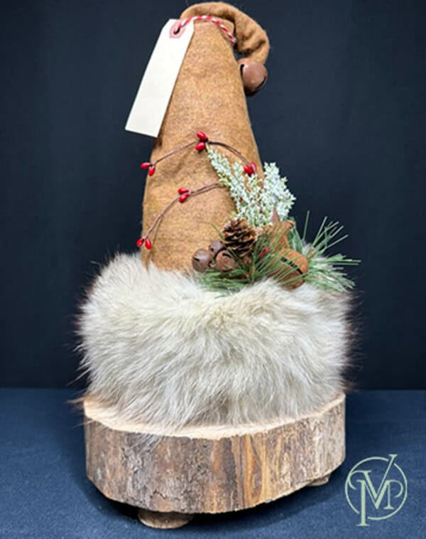 Real Fur Santa Hat Decor - Image 3