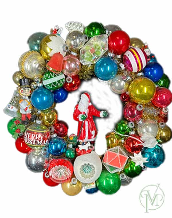 Vintage Christmas Ornaments Wreath - Image 5