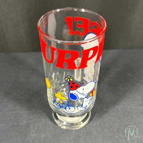 Vtg Snoopy Beer Glass