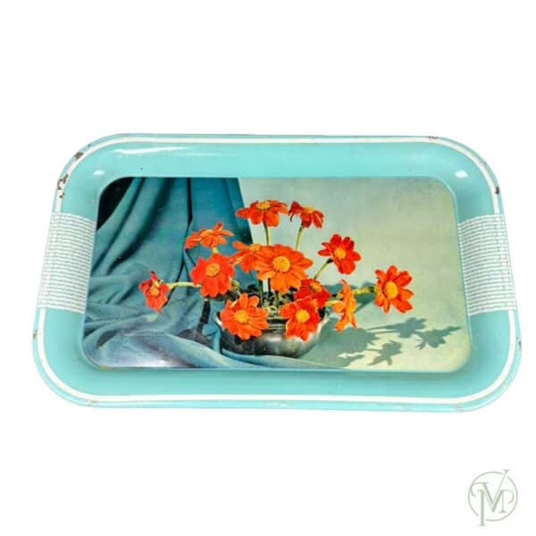 Vintage Red Daisy Tray - Image 2