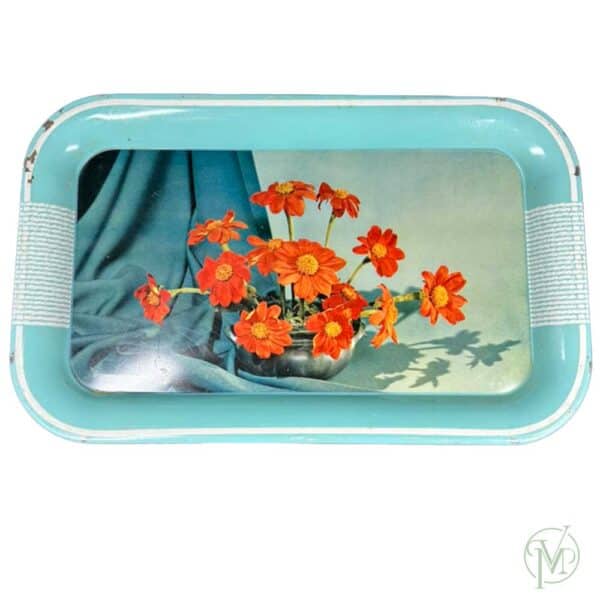 Vintage Red Daisy Tray