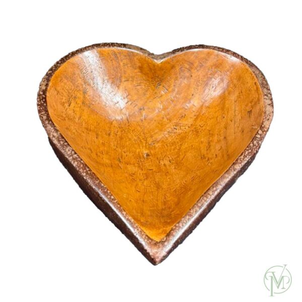 Wood Carved Heart - Image 2