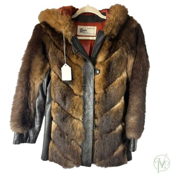 Vtg Real Bear Fur Coat