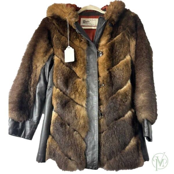 Vtg Real Bear Fur Coat - Image 2
