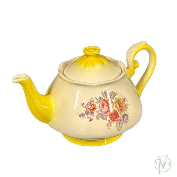 Floral Yellow Teapot - Image 4