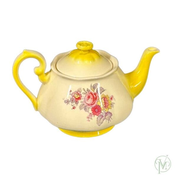 Floral Yellow Teapot - Image 3