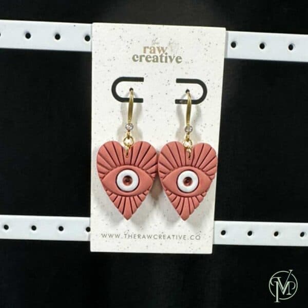Polymer Clay Heart Earrings