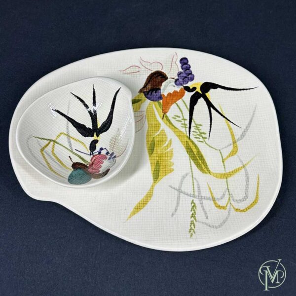 Red Wing Plate & Bowl Set - Image 3
