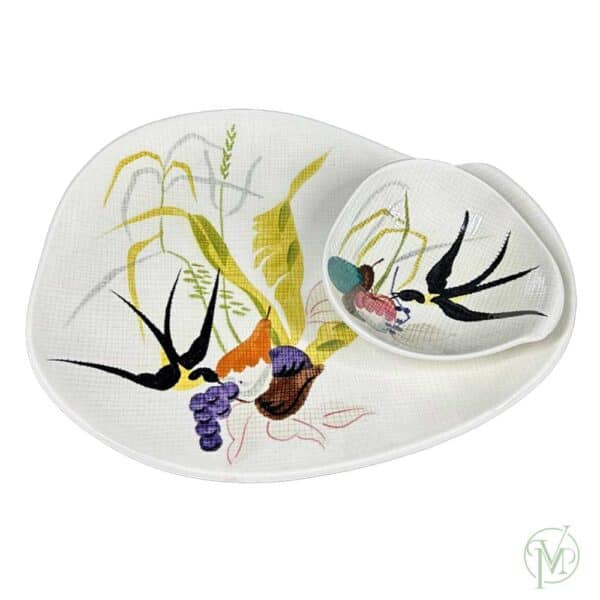 Red Wing Plate & Bowl Set