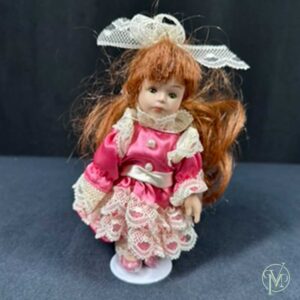 6" Porcelain Doll on Stand