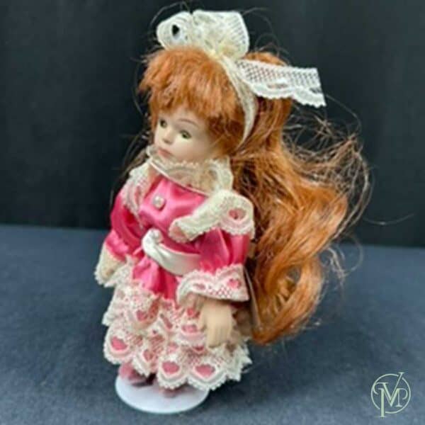6" Porcelain Doll on Stand - Image 5
