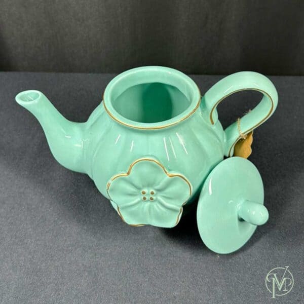 Vintage Turquoise Teapot - Image 4