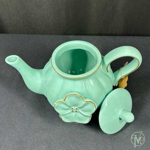 Vintage Turquoise Teapot - Image 3