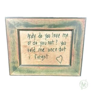 Green Framed Embroidery