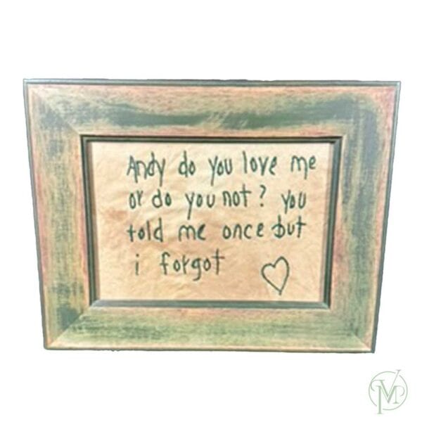 Green Framed Embroidery