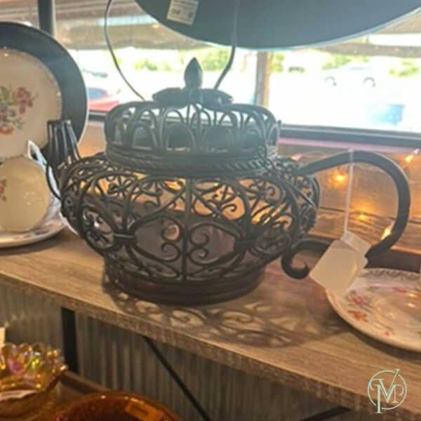 Lg Metal Tea Pot - Image 4