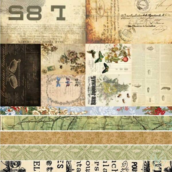 Decoupage Paper Junk Journal Blocks