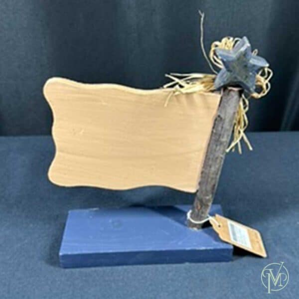 Wood Flag on Stand - Image 2