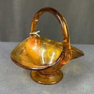Amber Glass Basket