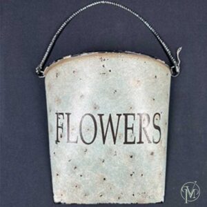 Metal Flat Flower Vase