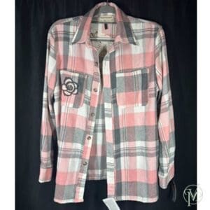 Pink Plaid Shirt XL