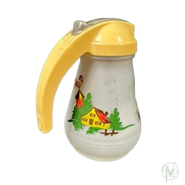 Vintage Frosted Glass Syrup - Image 4