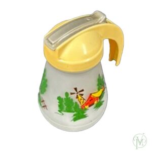 Vintage Frosted Glass Syrup