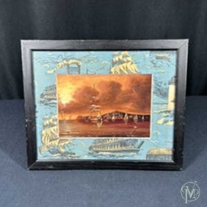 Vintage Framed Ship