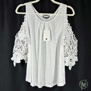 White Top Lace 3/4 Sleeves