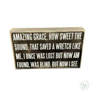 Amazing Grace Box Sign