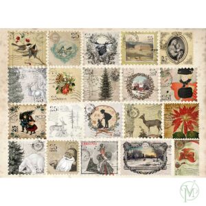 Decoupage Paper Christmas Postage