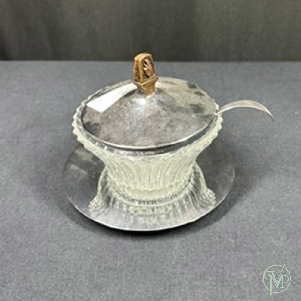 Vintage Jelly Bowl with Spoon - Image 5