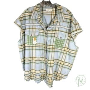 Blue Green Plaid Shirt