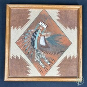 Framed Whirling Yei Sandpainting