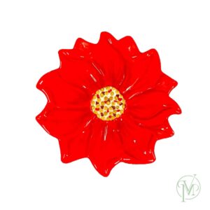 Red Flower Trinket Dish