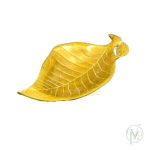 Vintage Brass Oak Leaf