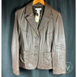 Vtg Leather Blazer