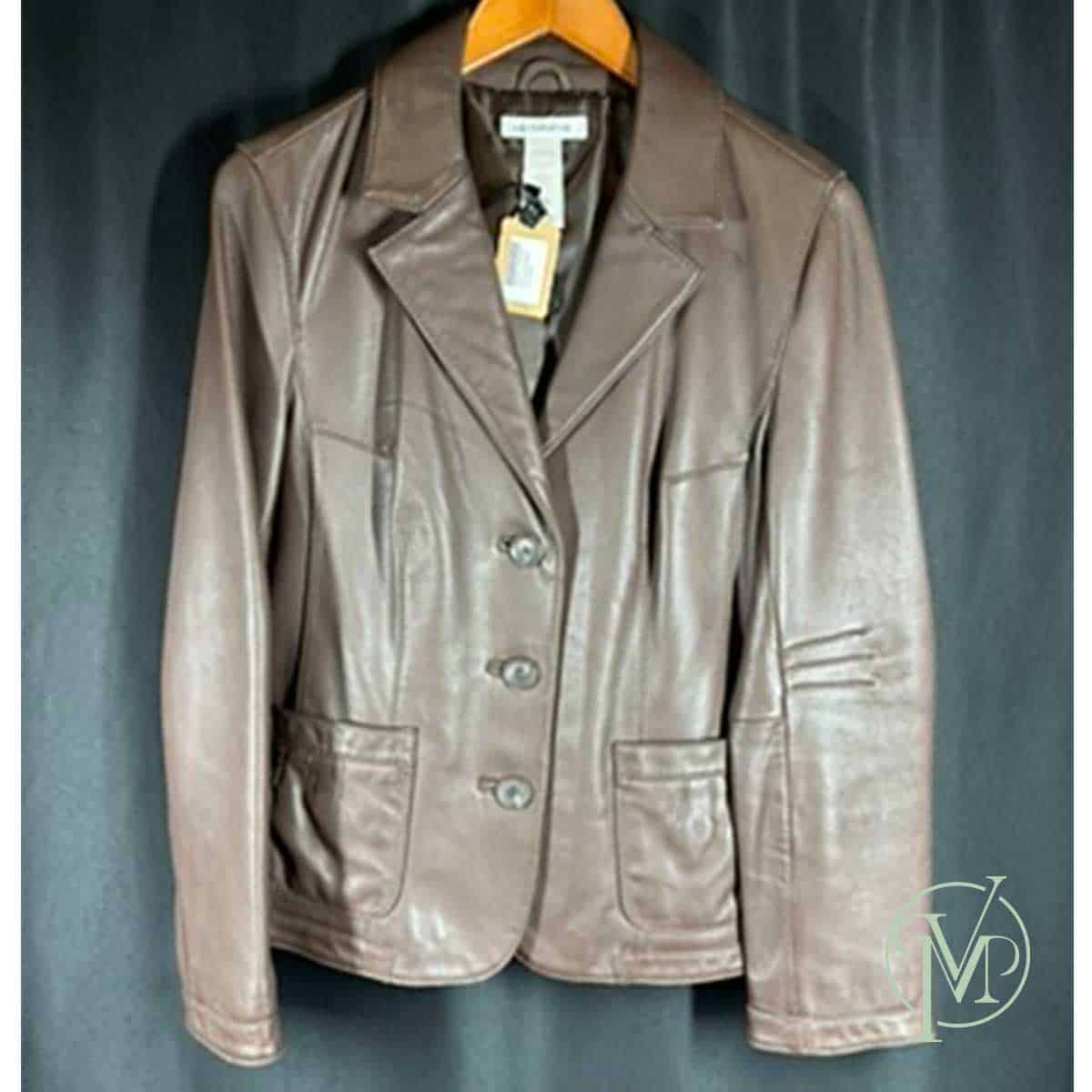 Vtg Leather Blazer