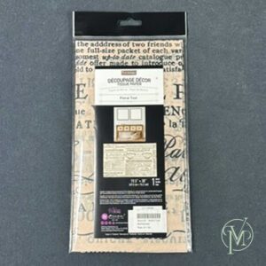 Floral Text Decoupage Paper