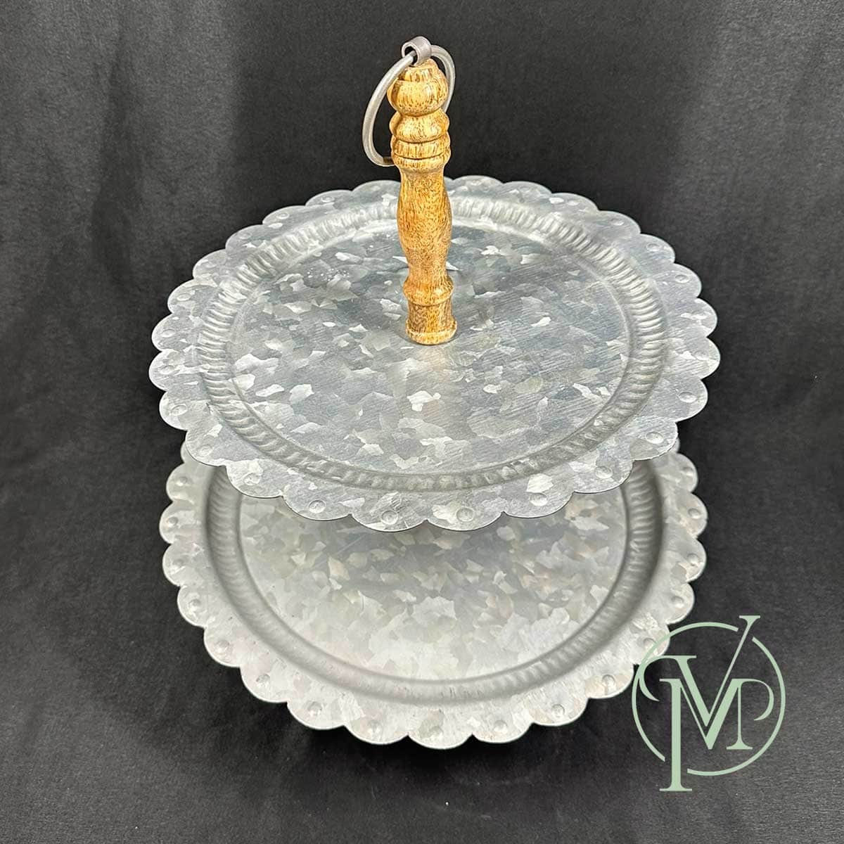 Two-Tiered Galvanized Stand - Image 2