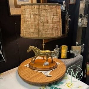 Vintage Brass Horse Lamp