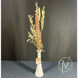 Milk Glass Vase with Floral
