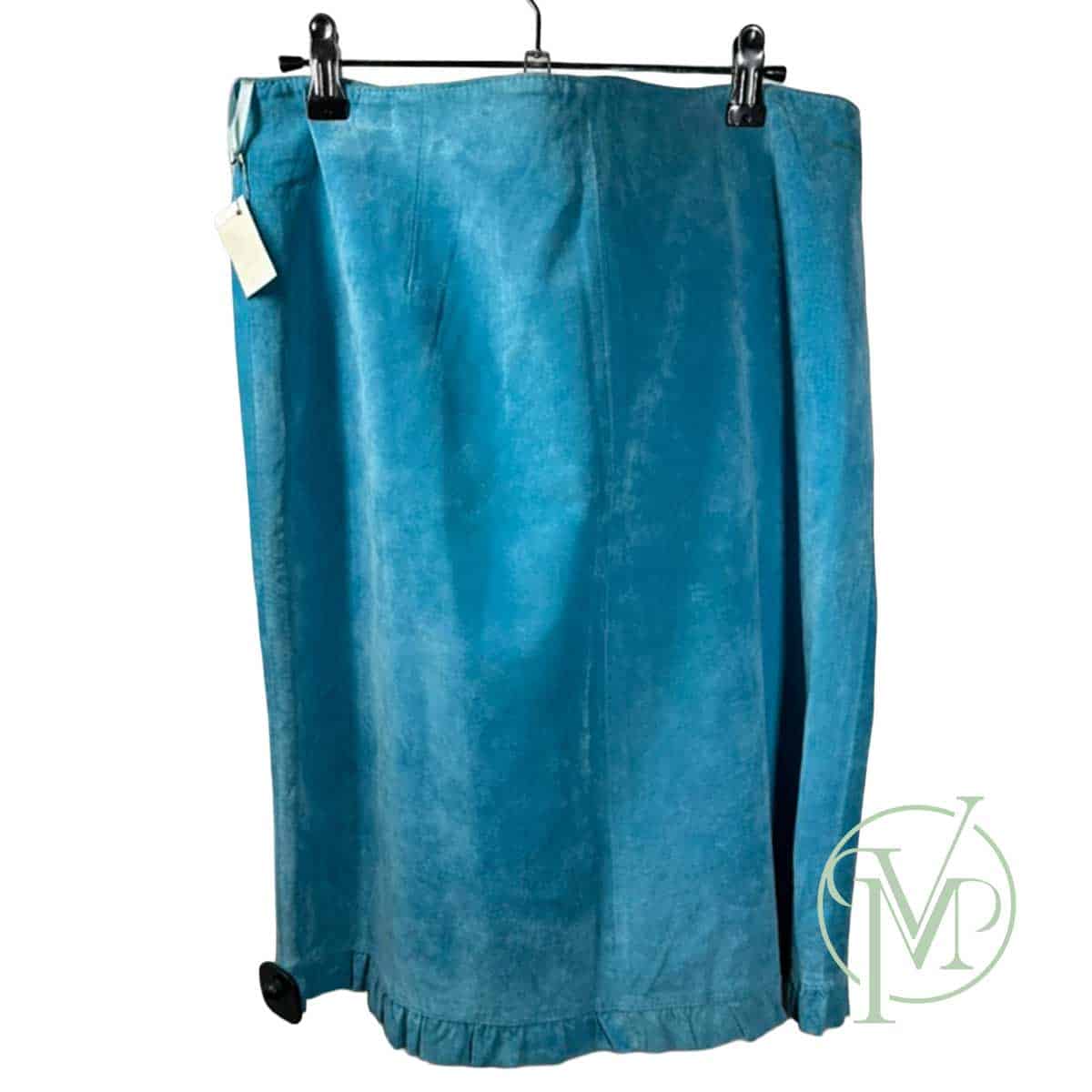 Aqua Suede Skirt